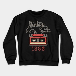 1986 Vintage Mix Tape Crewneck Sweatshirt